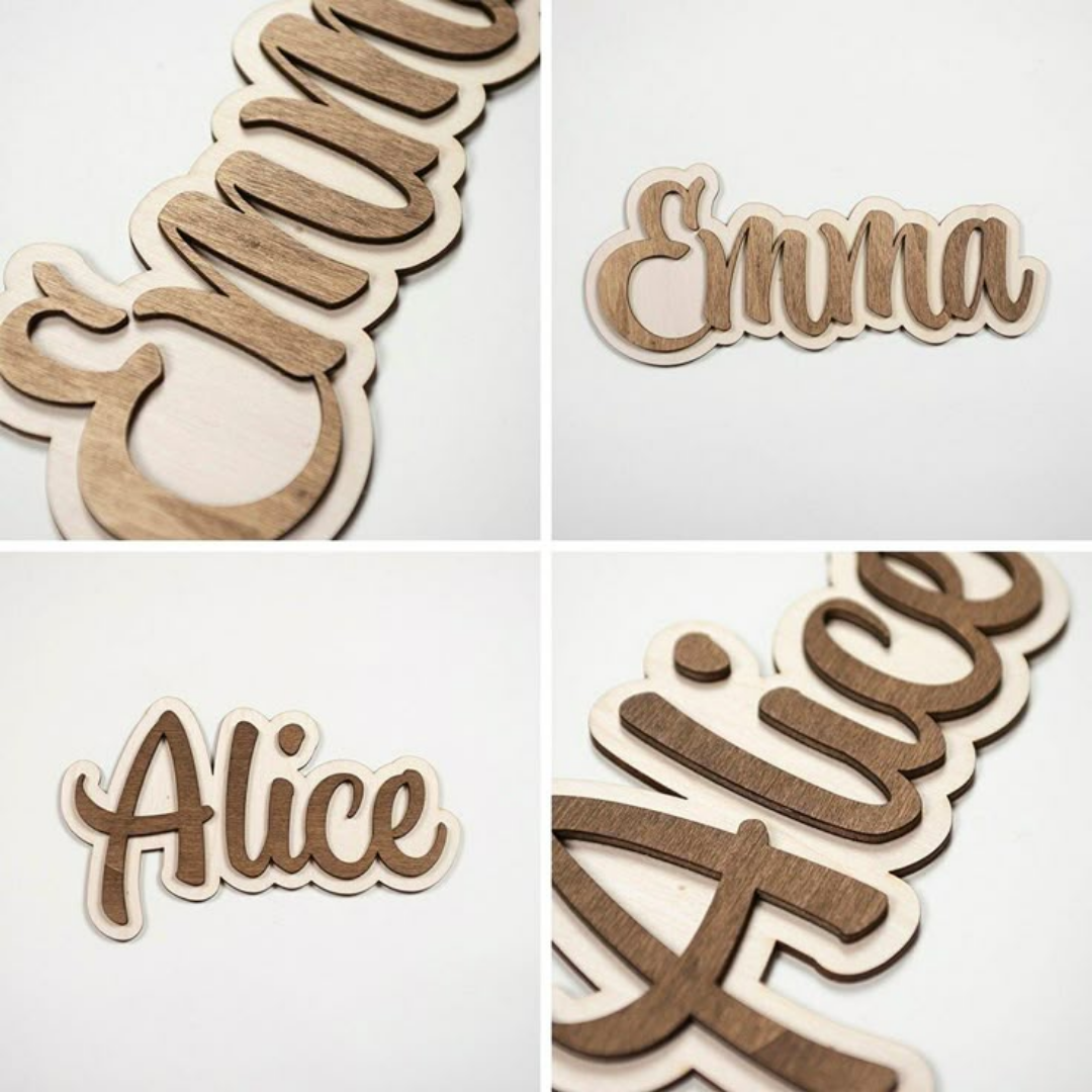 PREMIUM WOODEN NAME PLATE | PRINTDEER GWALIOR 360
