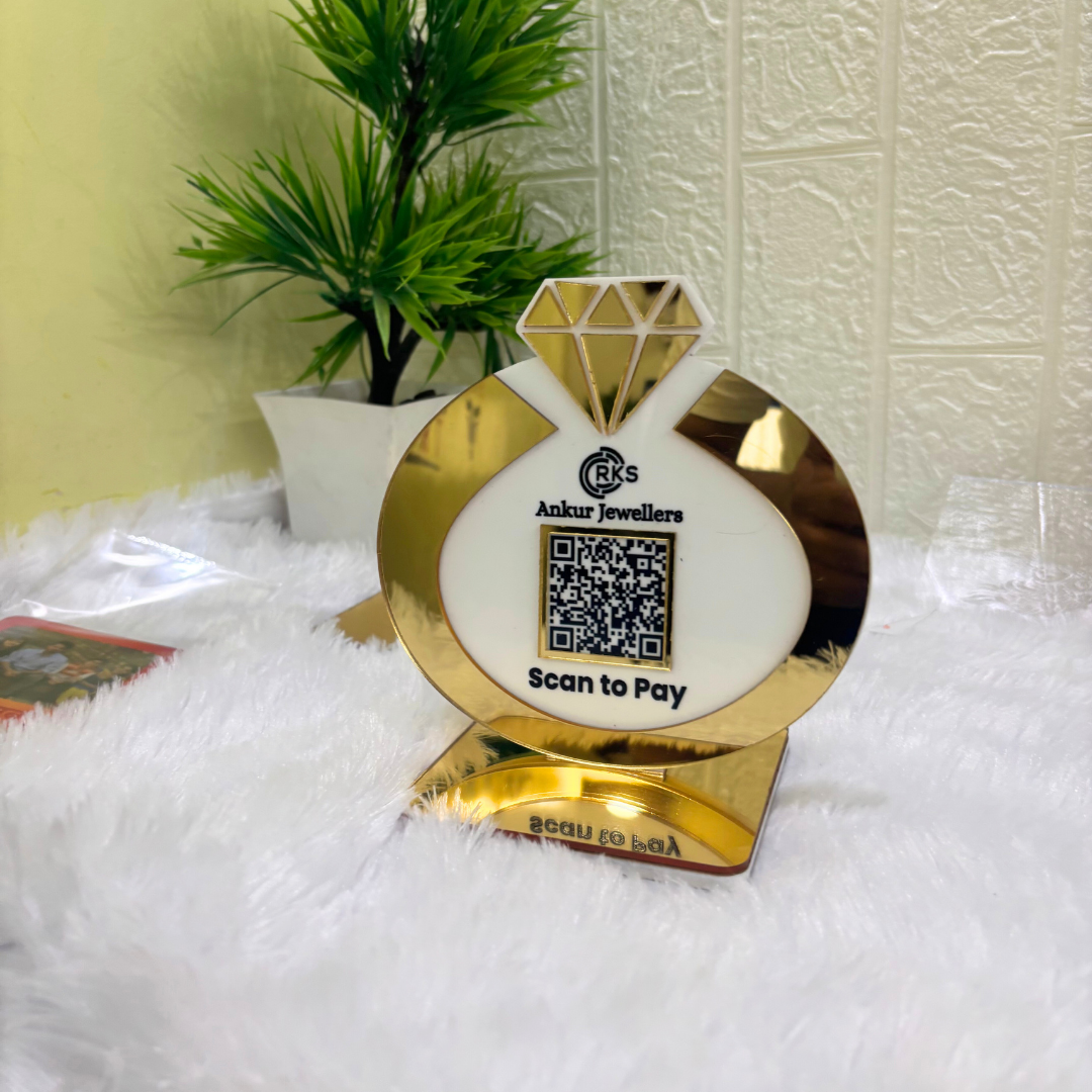 SINGLE QR |CUSTOMISED QR STANDEE RING SHAPE