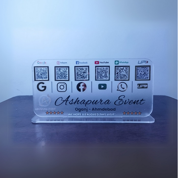 6Qr Customizable Multiple or Display Standee frosted qr standee