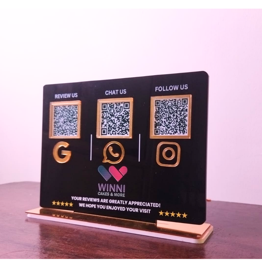 3Qr Display Standee Enabled NFC | Customizable
