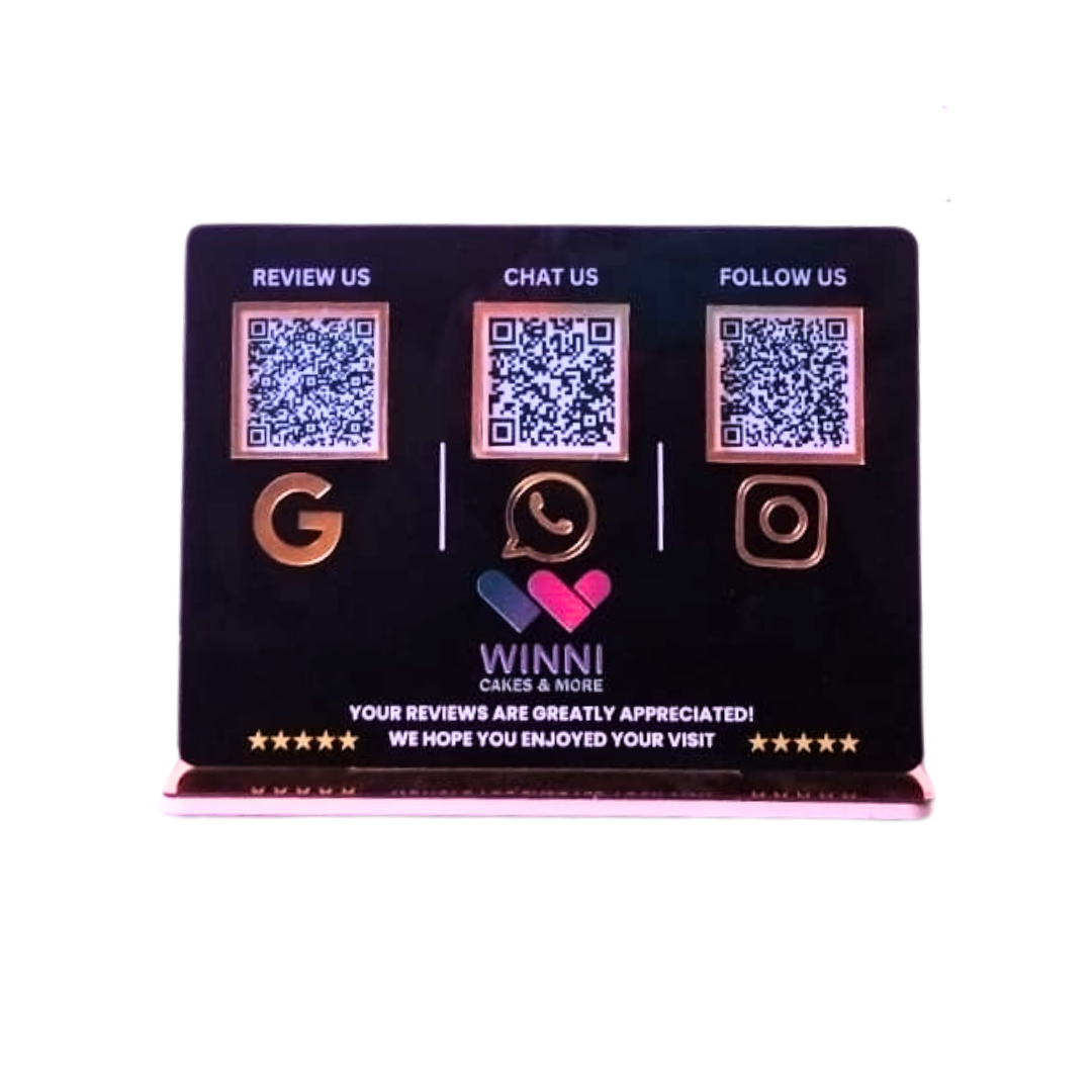 3Qr Display Standee Enabled NFC | Customizable