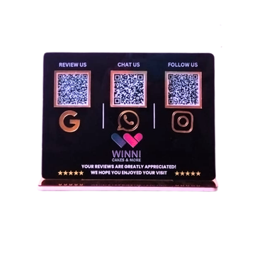 3Qr Display Standee Enabled NFC | Customizable