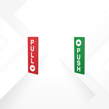 PULL & PUSH signage | 3D ACRYLIC |SIZE 6" x 2"  9" x 3"| PRINTDEER GWALIOR 360
