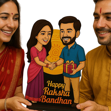 Customized Happy Raksha Bandhan Caricature