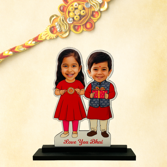 Customized Happy Raksha Bandhan Caricature