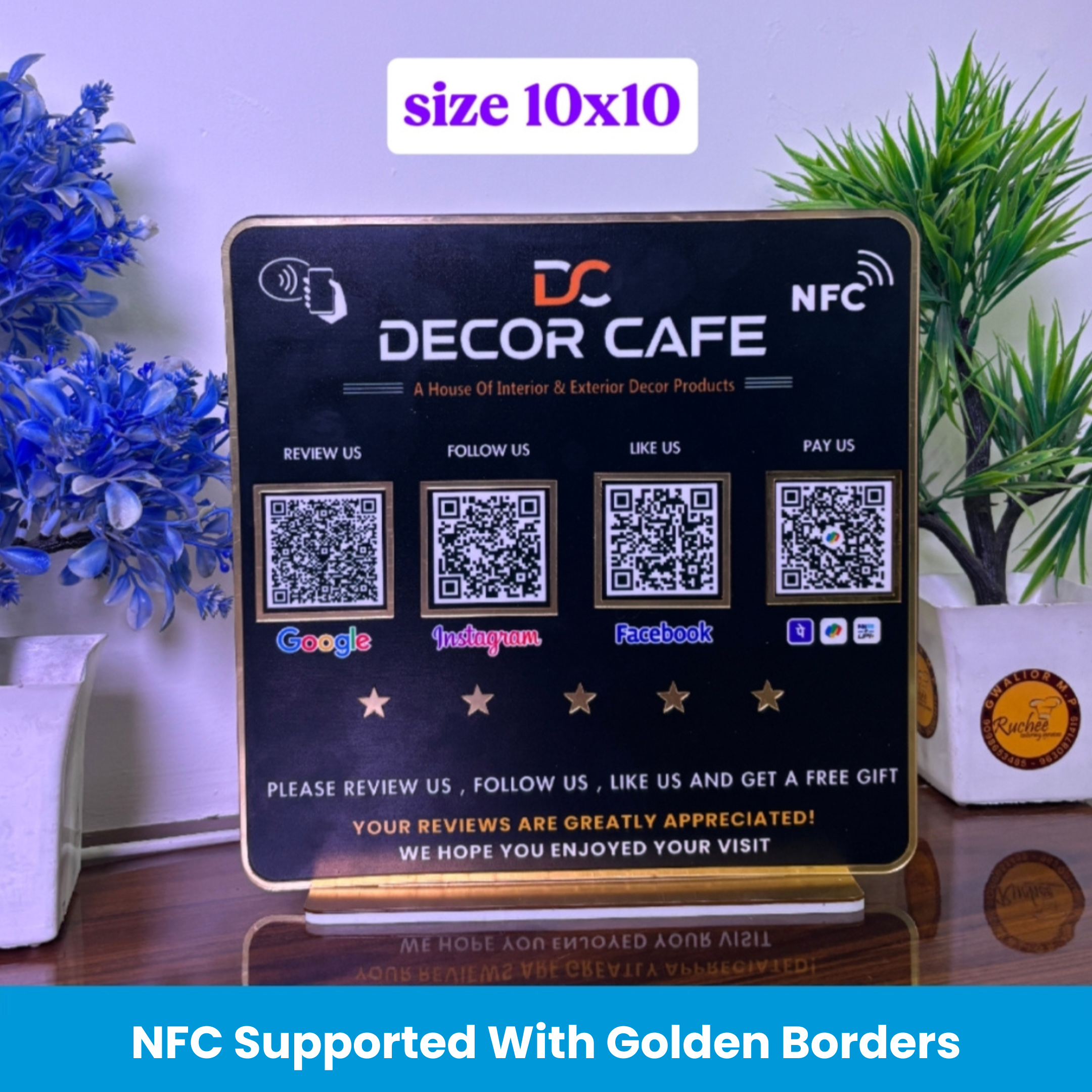 4 QR| Printing Multiple QR premium display standee