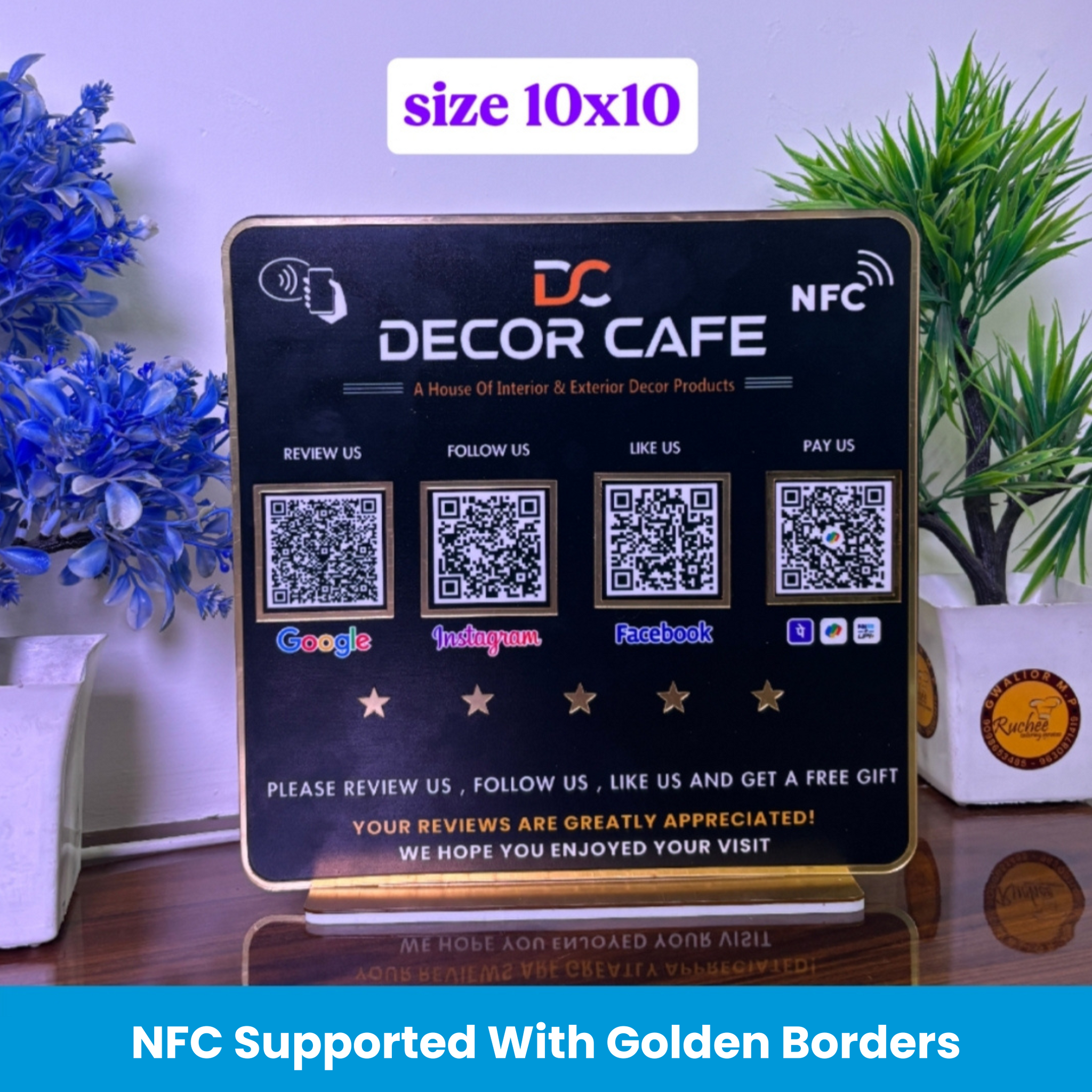 Printing  Multiple QR premium display standee Print Deer Modern 360 Printing in Gwalior