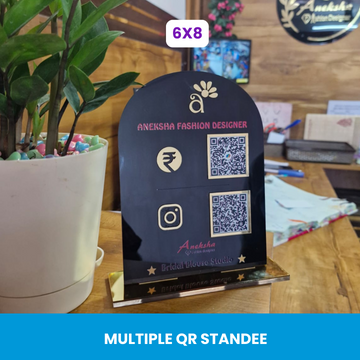 Printing black Qr nfc standee Print Deer Modern 360 Printing in Gwalior