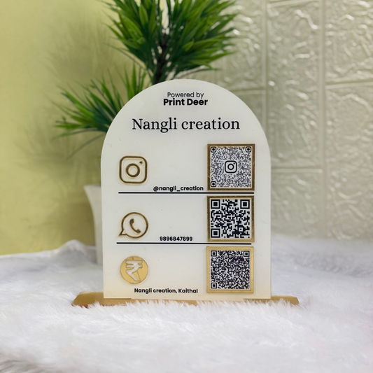 3 QR STANDEE | CUSTOMISED QR STANDEE