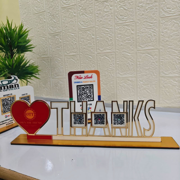3 QR STANDEE | PREMIUM CUSTOMISED STANDEE | THANKS CUTOUT STANDEE