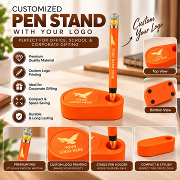 Magnetic Pen Holder | Custom Branding - Heavy Duty Metal Material