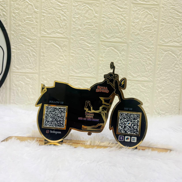 2 QR | PREMIUM BIKE SHAPE QR STANDEE | CUSTOMISED QR STANDEE FOR MOTORCYCLE BUSINESS