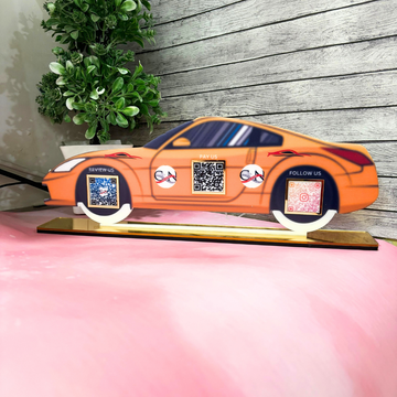 3 QR| CUSTOMISED QR STANDEE FOR AUTOMOBILE -THEMED