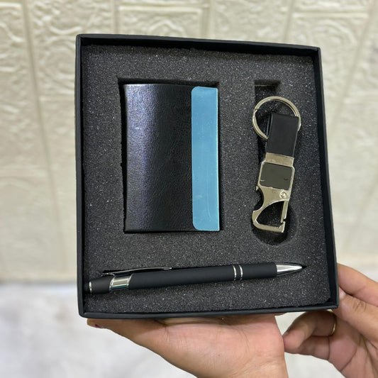 Premium 3 in 1  engraved keychain & pen  Gift Set  | Best Corporate Gift
