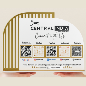 4QR| Custom Standee| PREMIUM CUSTOMISED STANDEE FOR SALON