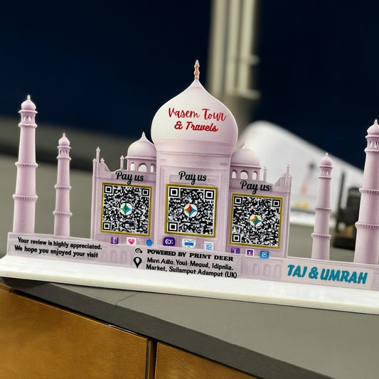 3 QR CUSTOMISED QR STANDEE FOR Travel & Tourism businesses