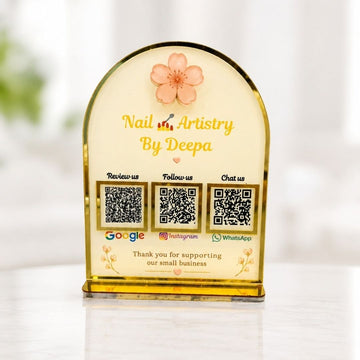 2Qr | 3Qr | 4Qr | Multiple Qr Display Standee Customizable