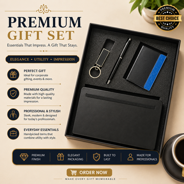 Premium 4 in 1  engraved keychain & pen  Gift Set  | Best Corporate Gift