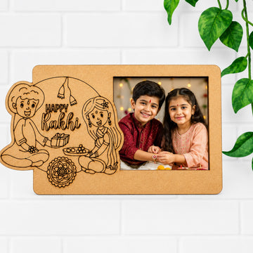 Personalized Raksha Bandhan Wooden Photo Frame(POLAROID)