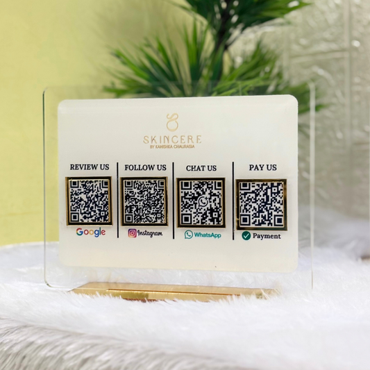 4 QR| Customized QR Standee with Transparent Background