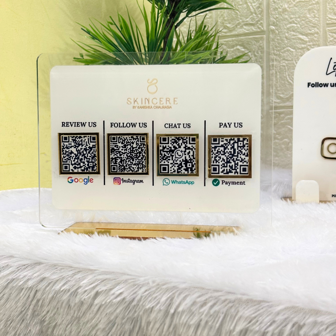 4 QR| Customized QR Standee with Transparent Background