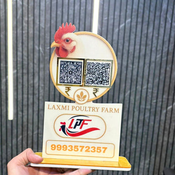 2 QR Customized Standee for  Poultry Farm
