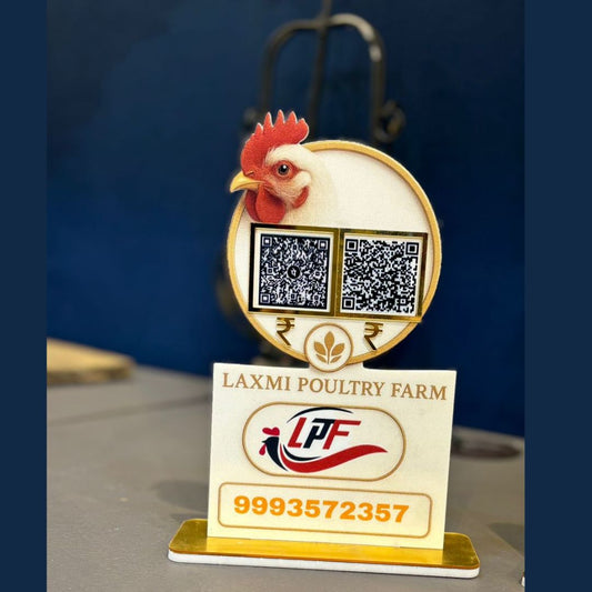 2 QR Customized Standee for  Poultry Farm