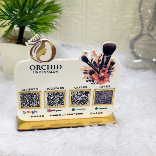 4QR | CUSTOMISED PREMIUM LOGO CUT-OUT STANDEE FOR SALON BUSINESS