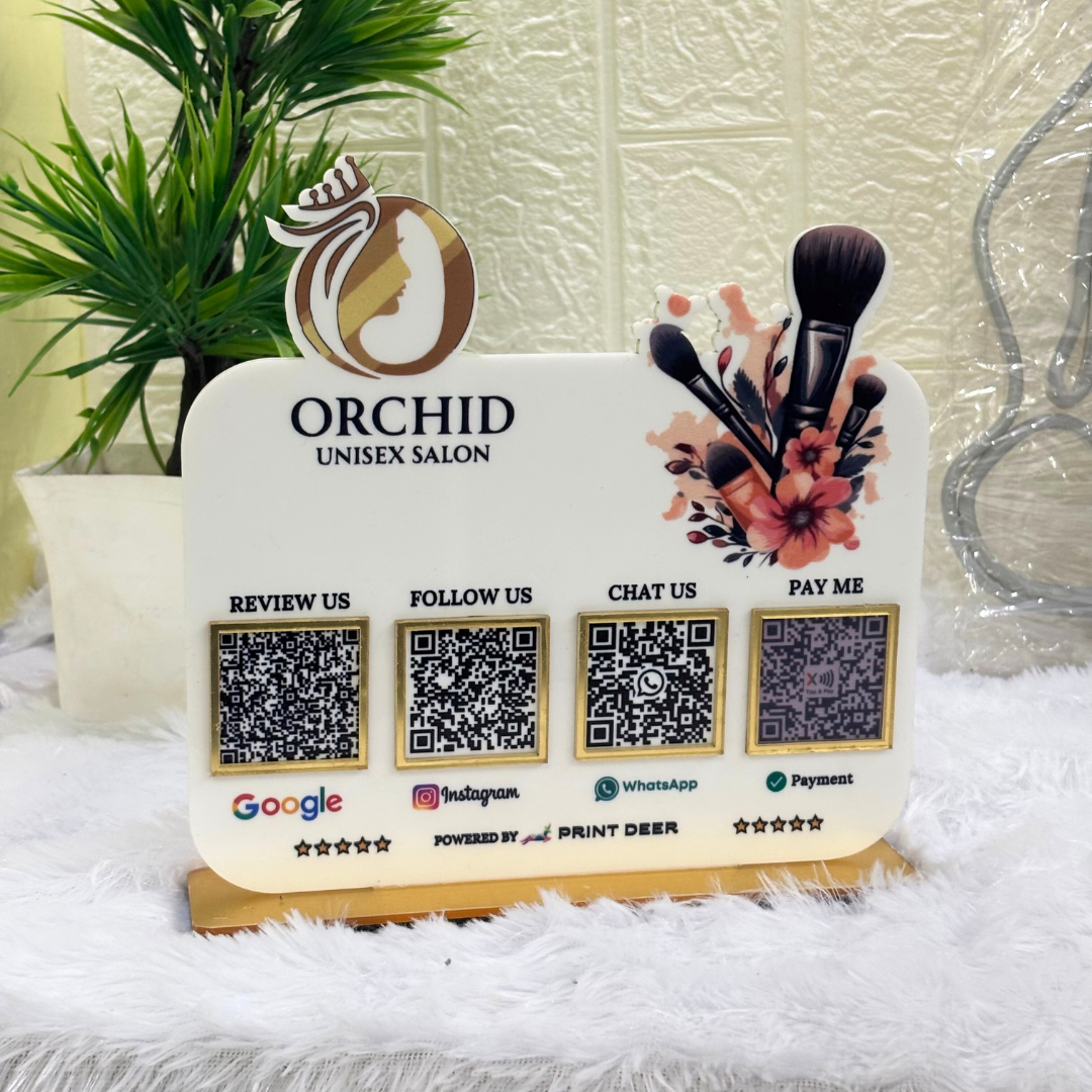 4QR | CUSTOMISED PREMIUM LOGO CUT-OUT STANDEE FOR SALON BUSINESS
